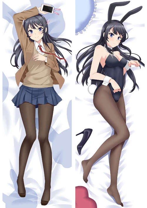 Японское аниме Rascal Not Dream of Bunny Girl Senpai Seishun Buta Yaro Dakimakura наволочка для тела