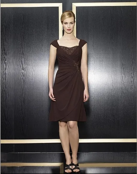 

Женское шифоновое вечернее платье, элегантное короткое платье с рукавами-крылышками, расшитое бисером, новый дизайн 2016