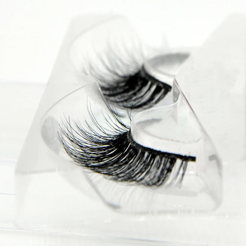 

1 Pair Natural Length 3D False Mink Eyelashes A02 Stereoscopic Multilayer Make Up Lashes Thick Curl 1.6cm Makeup Eyelashes
