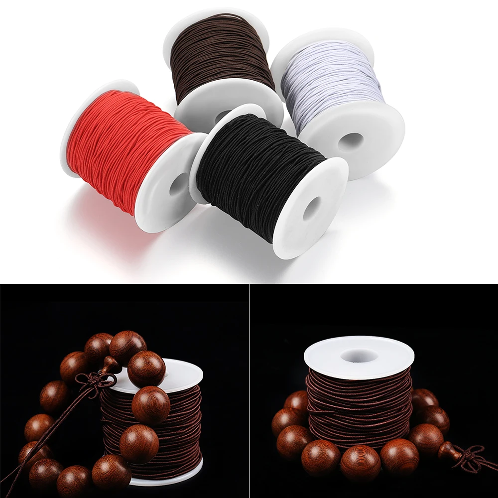 

4Color 100m Polyester Elastic Cord Beading 0.8/1.0 mm Stretch Thread Cord String Rope For DIY Bracelet Jewelry Making Needlework