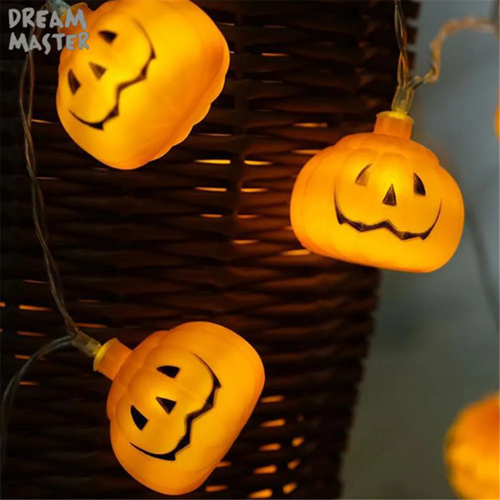 СВЕТОДИОДНАЯ Гирлянда в виде тыквы на батарейках или USB светильник Хэллоуина