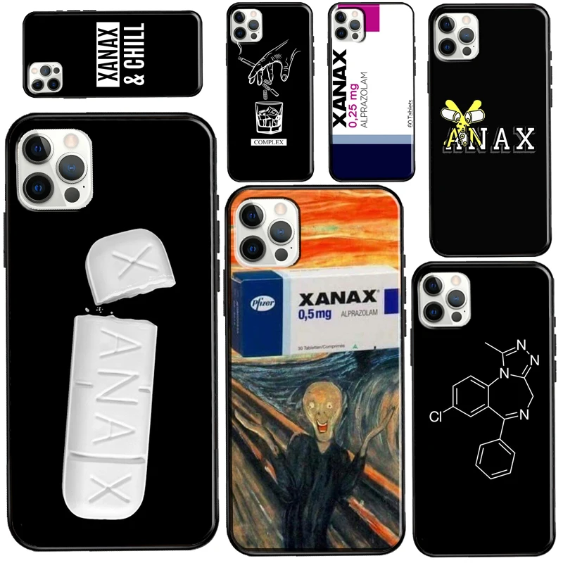 Чехол XANAX для телефона iPhone 12 13 mini 11 Pro Max 7 8 Plus X XR XS SE 2020 | Мобильные телефоны и