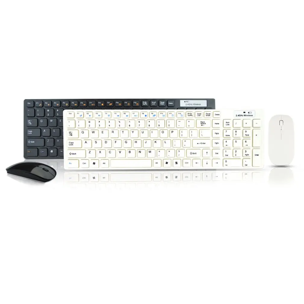 2.4G Ultra-Thin Flat-Panel Wireless Keyboard And Mouse Set Optical Office Dedicated | Компьютеры и офис