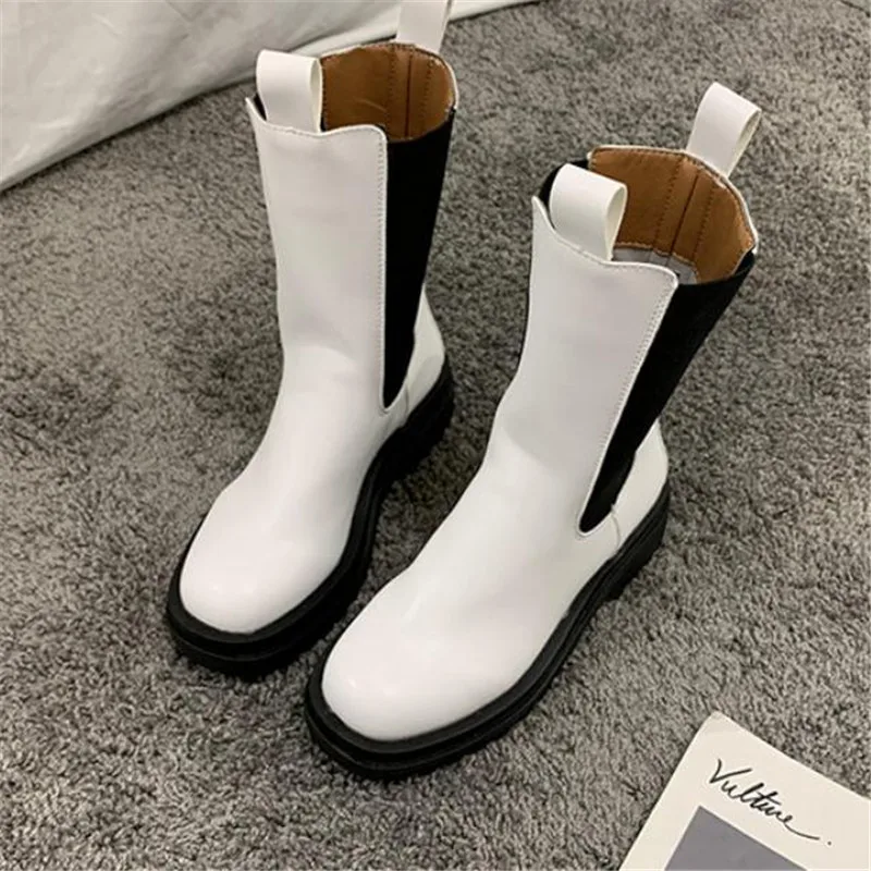 Женские ботинки на массивном каблуке Женская обувь Весенние брендовые