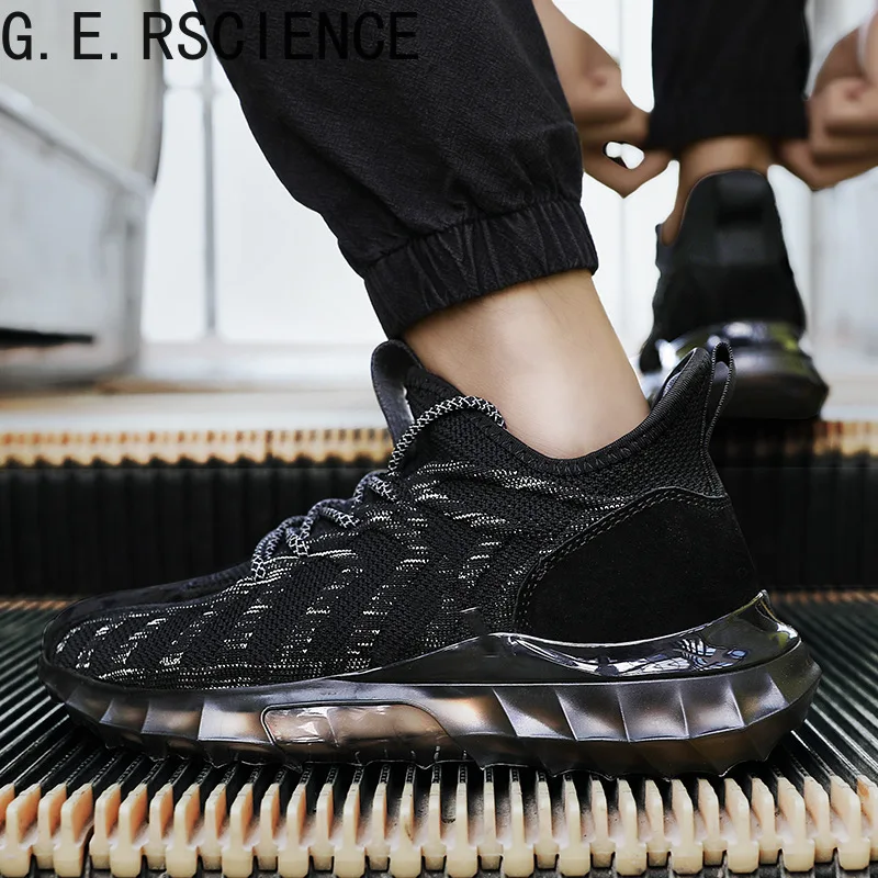 

2021 men's shoes flying knitting shoes comfortable and breathable fashion men's sports casual running shoes