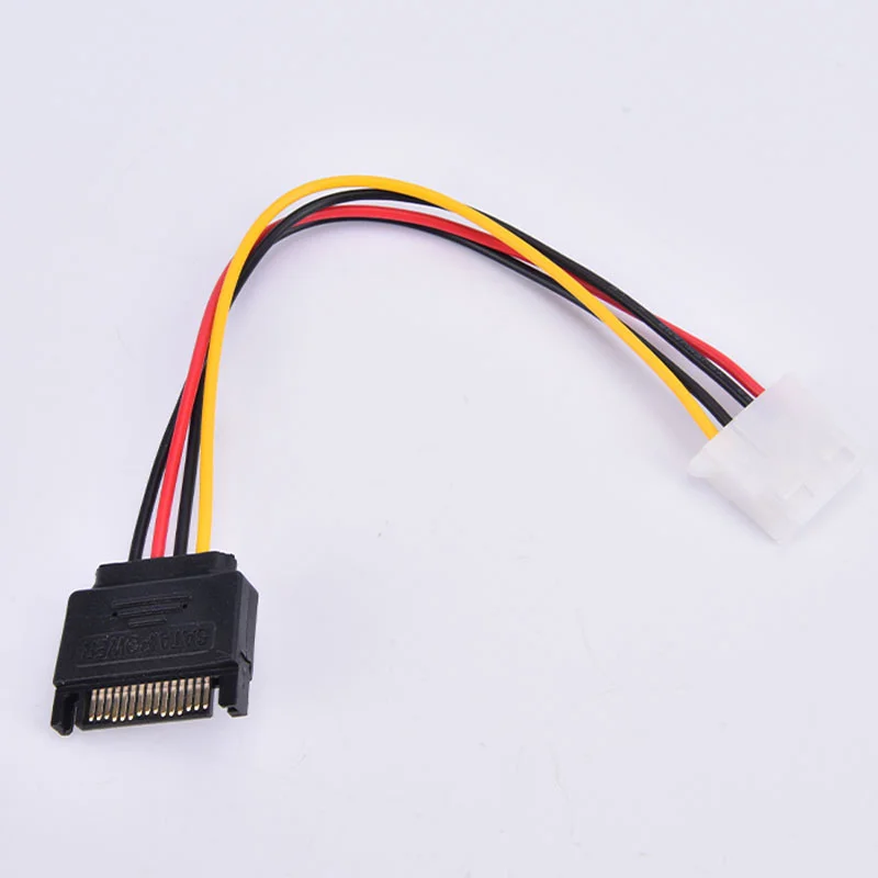 

Кабель питания SATA-IDE, 15 Pin SATA папа-Molex IDE 4 Pin мама, 1 шт.
