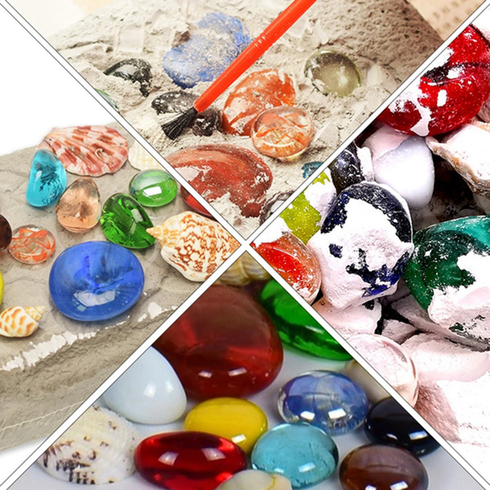 2 ххрустальных драгоценных камней набор для копания детский сборки сокровищ |