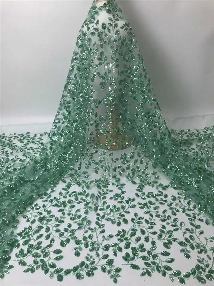 

Classic Rice Pattern 2021Latest Ligh Quality Elegant Embroidery Sequin Fabric Tulle Lace for Bridal Wedding Dress NN538_K