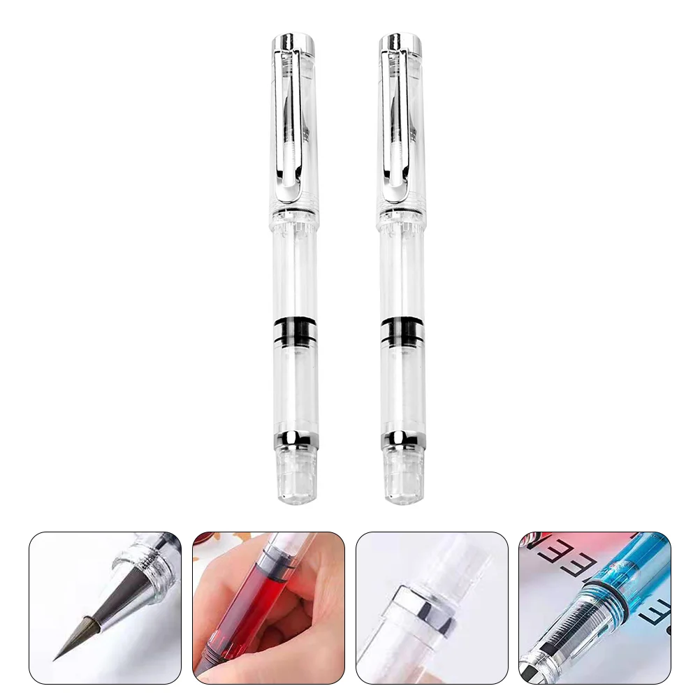 

2pcs Brush Marker Pen Calligraphy Pen Refill Drawing Marker Piston Brush Pen