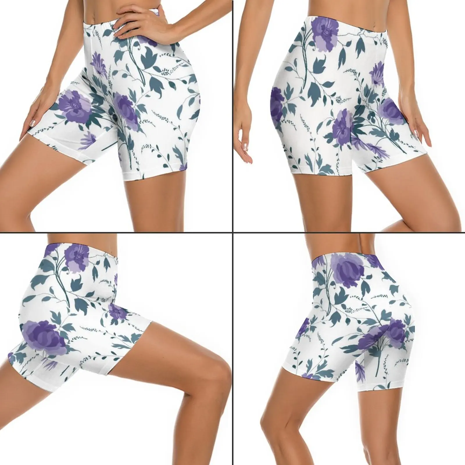 

Yoga Shorts & Leggings High Waisted Gym Shorts for Women Tummy Control Running Workout PantsYoga Pants Floral