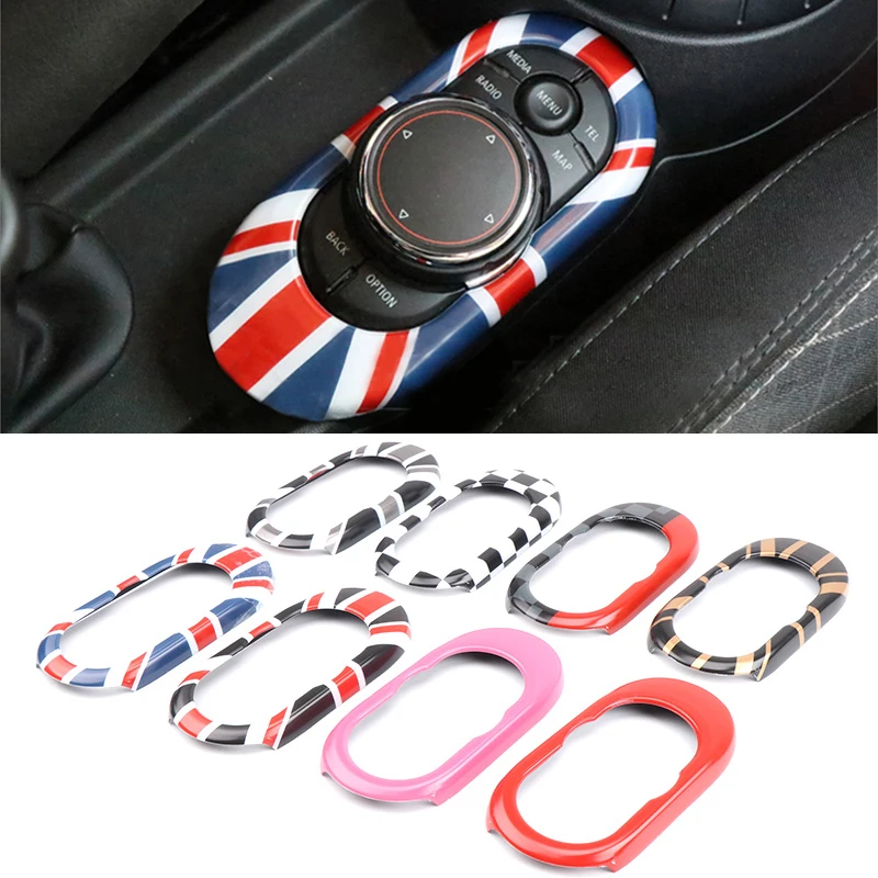 

Автомобильный Центральный приставка, Мультимедийные кнопки, шестерня, панель, корпус, наклейка для BMW MINI F55 F56 Cooper JCW, аксессуары для модифика...