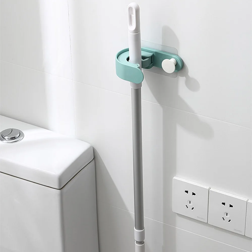 Новая настенная стойка для хранения швабры и метлы Полка полотенец в горошек