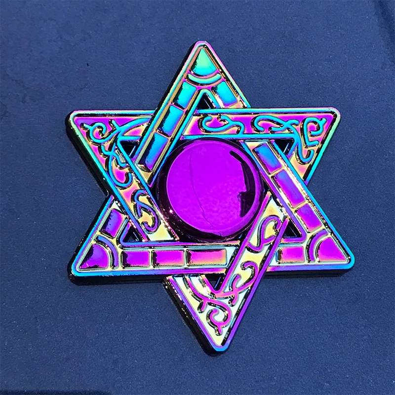 

Colorful Zinc Alloy Fidget Spinner Gyro Toys R188 Metal Bearing Rainbow Hand Spinner Focus Toys For Adult Kids Christmas Gifts