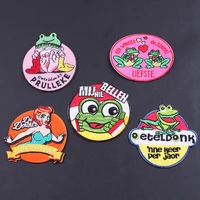 oeteldonk emblem netherlands frog ironing applications patches for clothing embroidery iron on letters custom patches for jacket