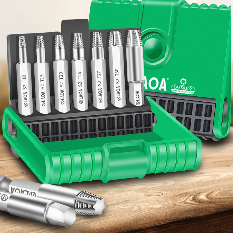 

LAOA Damaged Screw Take Out Tear Down Tools Screwdriver Broken Screw Extractor Sliding Teeth 2 Head Bolt Extractor Drill Bit