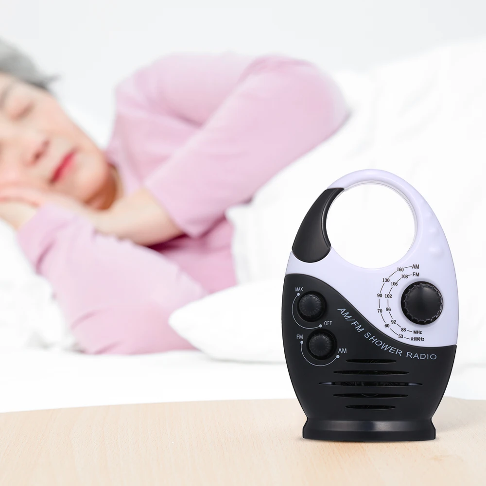 AM / FM мини радио для душа ванной водонепроницаемое подвесное музыкальное Built in