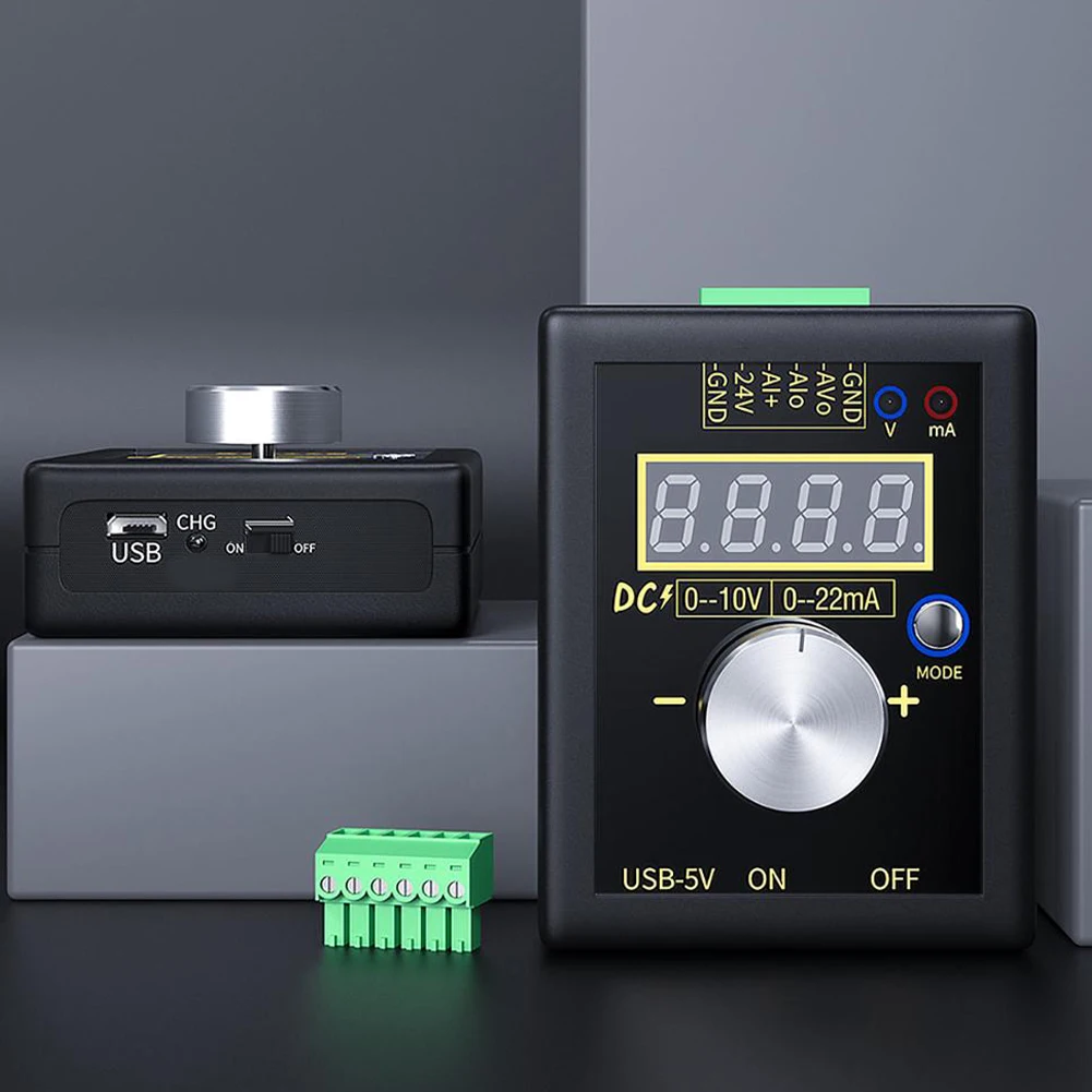 

Digital Signal Generator 0-10V/0-4-20mA Voltage Current Transmitter Simulation Signal Generator Handheld For PLC Panel Debugging