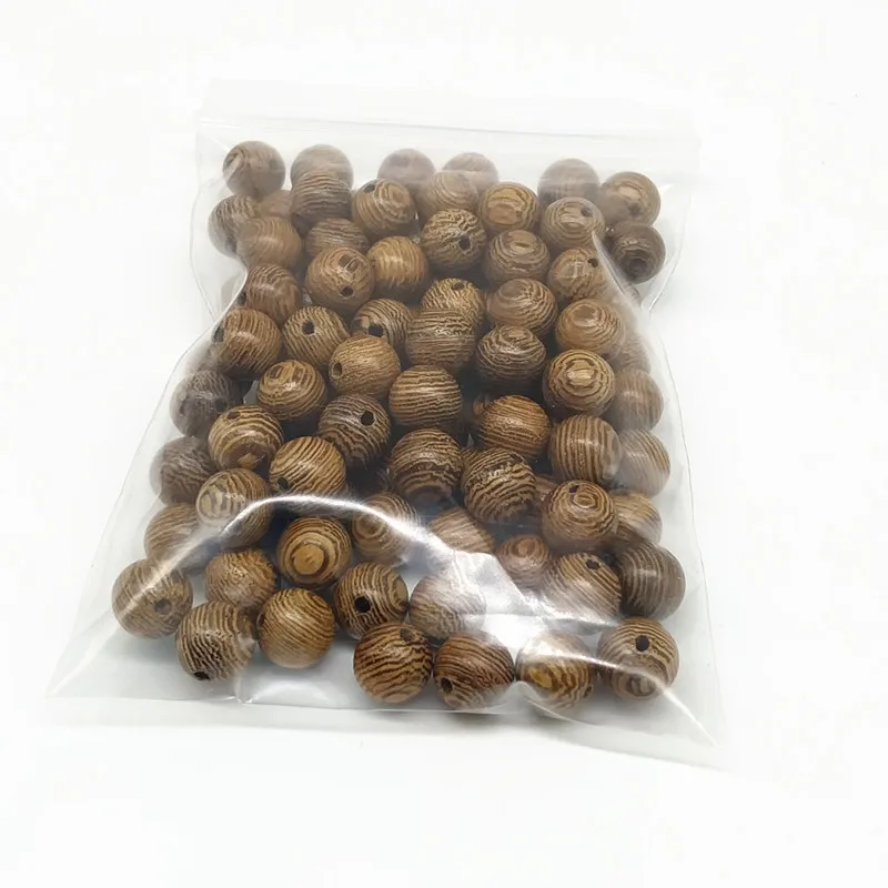 Бусины из натурального дерева венге 8 мм 100 шт. | Украшения и аксессуары