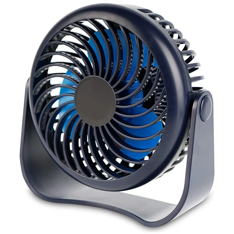 

USB Desk Fan, Personal Desktop Fan Rechargeable Battery Operated, Portable Mini Fan, Adjustment for Office Table