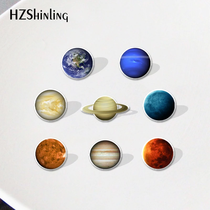 

8 Planets jupiter Neptune Cartoon Acrylic Lapel Pin Badge Resin Epoxy Jewelry