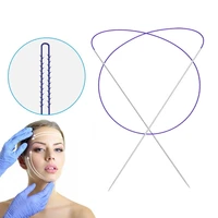 double needle thread 20g 290mm magic absorbable korean cogwheel suture with need