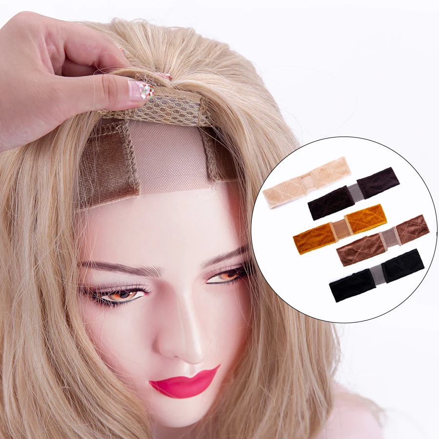 

Alileader Wholesale Quality Wig Accessories Wig Grip Black Beige Brown Comfortable Adjustable Wig Grip Band Headband 1Pcs/Lot