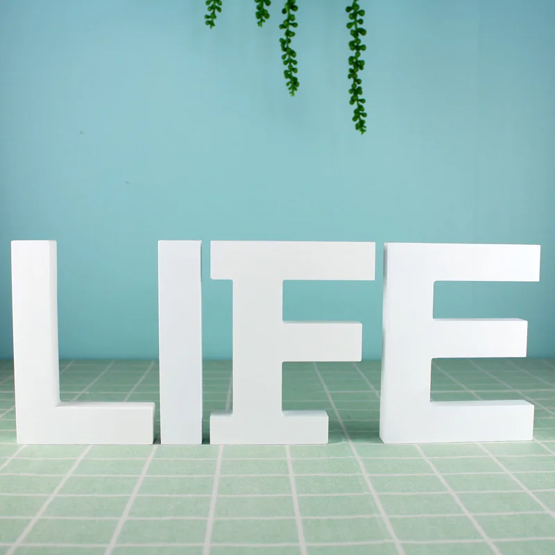 

Diy home decoration accessories creativity room decor Living room decoration prop English alphabet wood handicraft shooting prop