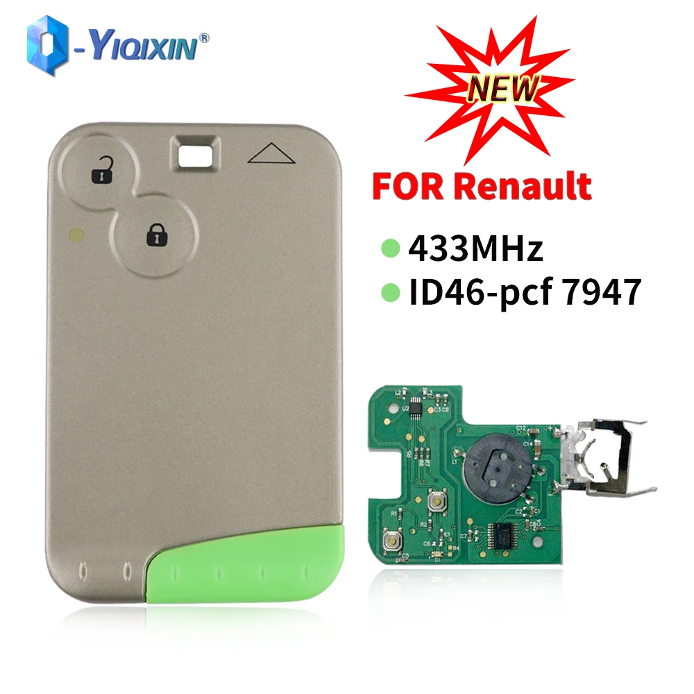 YIQIXIN 10 шт. Новый смарт-ключ для автомобиля PCF7947 ID46 чип Renault Laguna Espace Velsatis 2001-2009