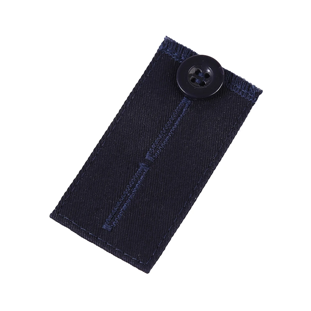 Navy blue 5 цветов удлинитель для пуговиц ремень для брюк пояс для талии удлиняющие Брюки для беременных удлинитель ремня эластичная застежка - Цвет: Navy blue
