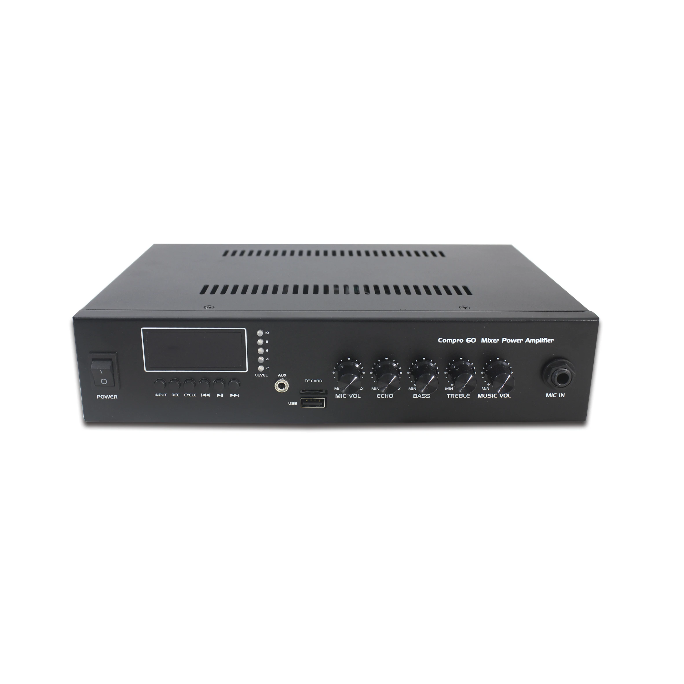 System PA 120123 60W, 100V, linia 70V, wzmacniacz miksujący 4 Ohm dla adresu publicznego z Bluetooth i wejście USB
