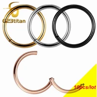 g23titan wholesale universal body piercing rings titanium hinged segment ring for nose septum ear piercings
