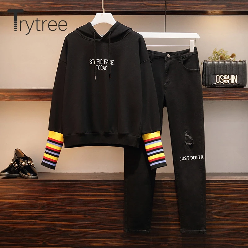 Весенний комплект из двух предметов Trytree 2020 повседневный лоскутный топ с