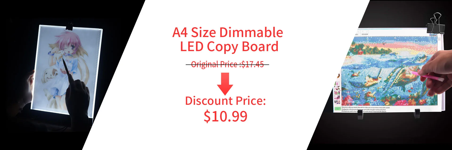 Dimmable A4 размер светодиодный светильник планшет алмазная живопись защита глаз яркая копировальная доска алмаз вышивка рисунок планшет