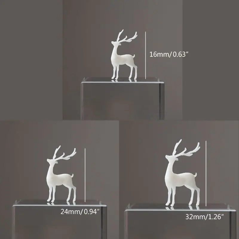 3 шт. силиконовые мини лося олень Моделирование смолы плесень ювелирные изделия