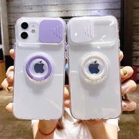 lens camera protection ring holder case for iphone 13 pro max 12 mini 11 pro x xs xr 7 8 plus se 2020 transparent soft tpu cover