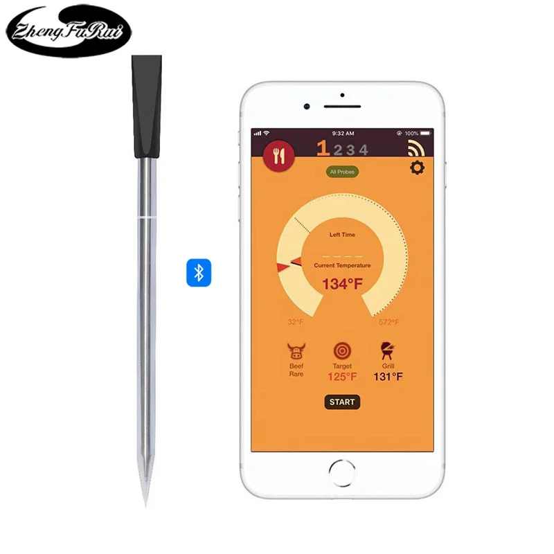 BBQ Wireless Bluetooth BBQ Thermometer Kitchen Smart BBQ Food Oven Thermometer Probe