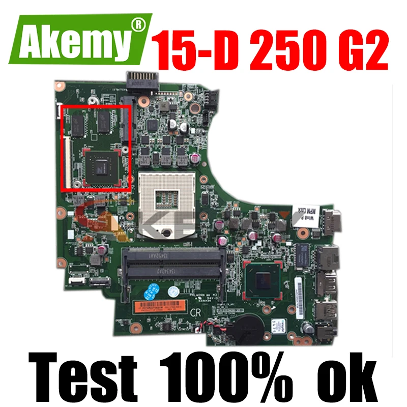 

Материнская плата Akemy 748839-501 для ноутбука HP 15-D 250 G2, графическая плата GT820M 1G S989 748839-001, полностью протестированная материнская плата