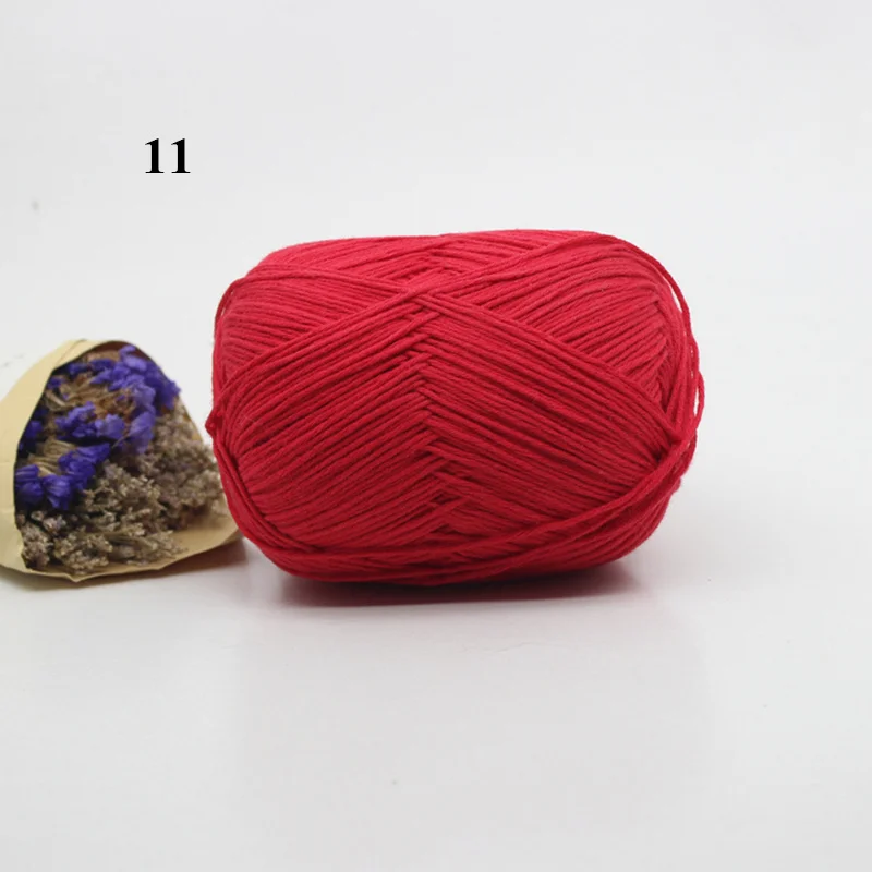 1pc 11 1 шт. пряжа хлопок Хлопок Вязание Пряжа для Вязания Пряжи для Вязания Мягкие Плавные Естественные Анти-Пиллинг 20 Цветов - Цвет: 1pc 11