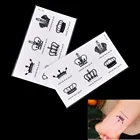 Временная имитация татуировки в алфавитном стиле, 10,5*6 см, водонепроницаемые наклейки для мужчин и женщин, аксессуары для боди-арта
