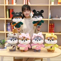 30cm kawaii shiba inu plush toy stuffed animals plushie corgi cute dress up dog toys for girls kids birthday christmas gifts