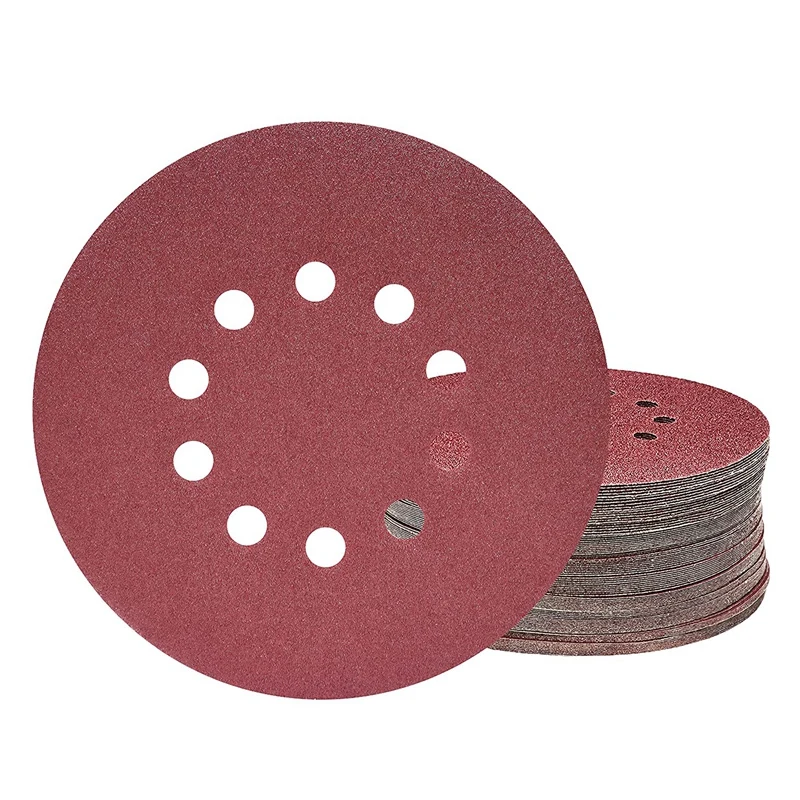 

225Mm Sanding Discs,25Pcs P120 Grit 10 Hole Round Sandpaper Pads,For Drywall Sander Long-Neck Sander Sanding Giraffe