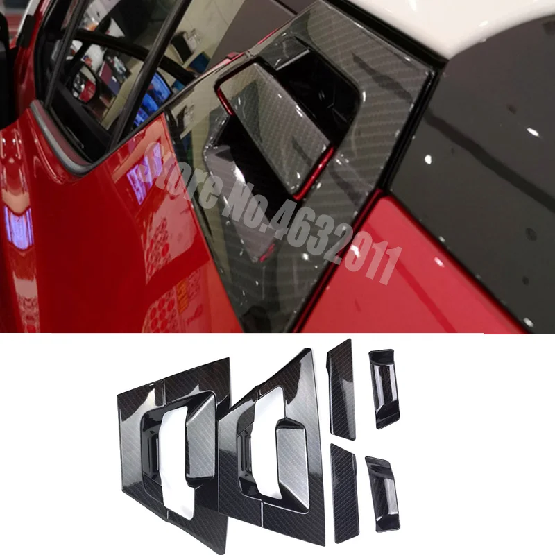 

Для Toyota C-HR ЧР 2017 2018 ABS углеродного волокна вода трансферная печать дверные ручки чаши снаружи Накладка аксессуары 6 шт.