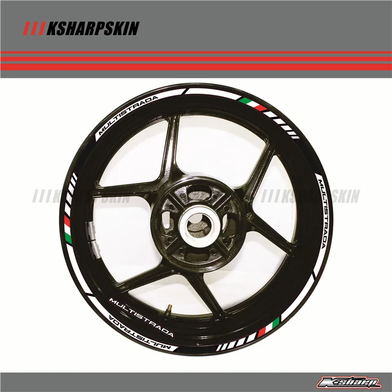 Наклейка на внешний обод мотоцикла 12 полос светоотражающие наклейки для всех DUCATI