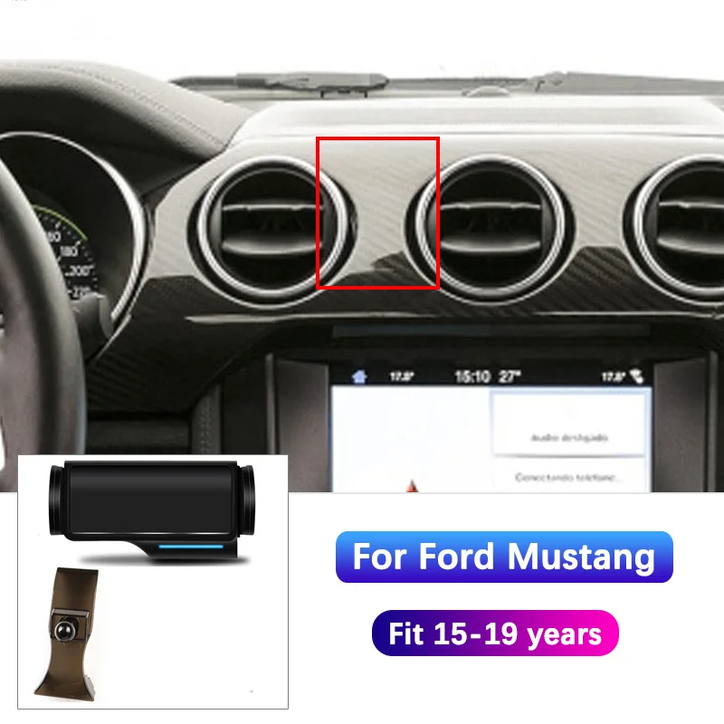 

Car Phone Holder For Ford Mustang in Car Smart Electric Locking Magnetic Cell Mobile Phone Mount for iPhone 11 12 XR 15-19 years