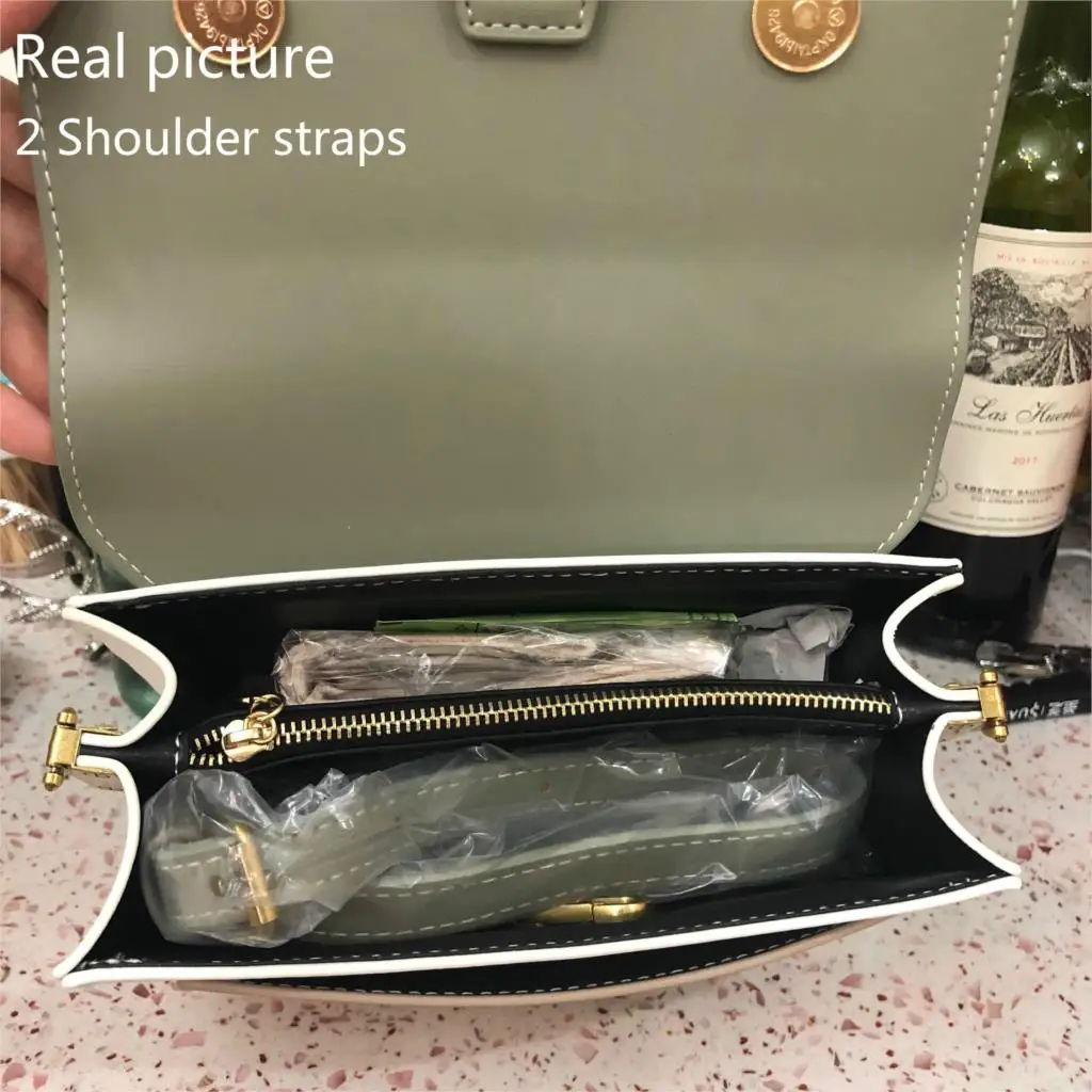 

Contrast color Leather Crossbody Bags For Women 2019 Travel Handbag Fashion Simple Shoulder Messenger Bag Ladies Cross Body Bag