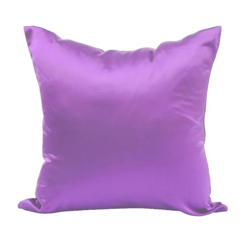 1PC Solid Color Cushion Cover Smooth Silk Pillows Throw Pillow Case 45*45 Decorative Nordic Living Room Sofa Decoration | Дом и сад