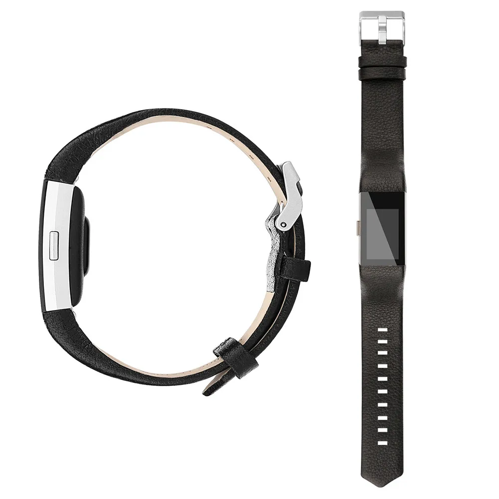 

Replacement Band Watch Leather Strap For Fitbit Charge 2 Heart Rate Wristband Bracelet Belt Genuine Leather Strap Drop Shipping