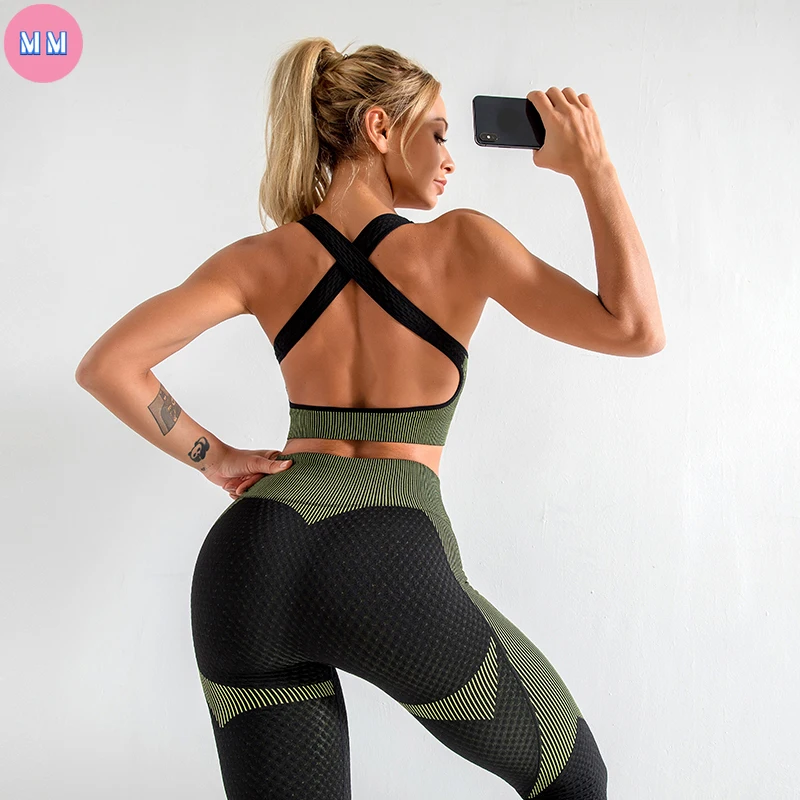 MM Seamless Women Yoga Sets Female Sport Gym suits Wear Running Clothes women Fitness Suit Long Sleeve yoga clothing |