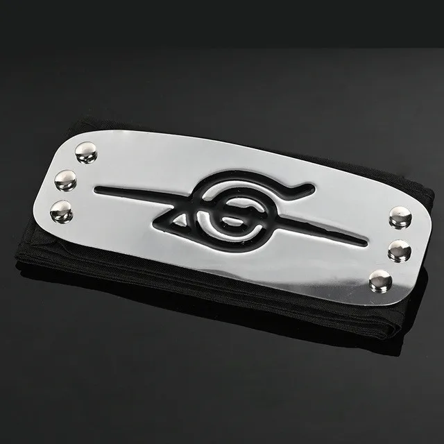

New Anime Konoha Ninja Sasuke Hatake Kakashi Cosplay Props Headband Wristband Metal Armband Headwear Accessories Toy