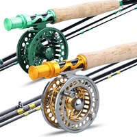 sougayialng 2 7m 56 fly fishing rod combo carbon fiber ultralight weight fly fishing rod and fly reel goldgreen combo pesca